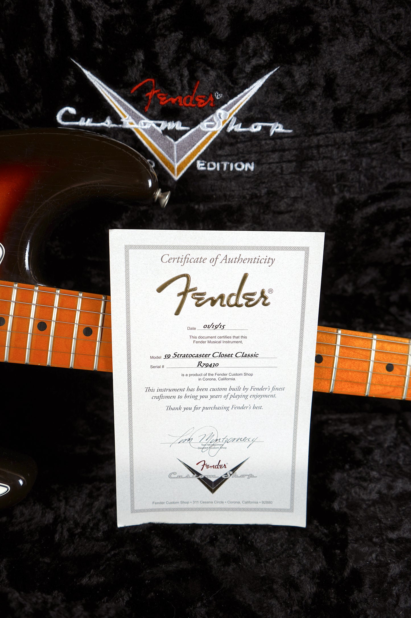 Fender Custom Shop '59 Stratocaster Closet Classic Elektro Gitar - 3 Tone Sunburst (2.El)