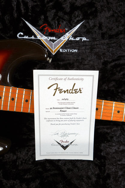 Fender Custom Shop '59 Stratocaster Closet Classic Elektro Gitar - 3 Tone Sunburst (2.El)