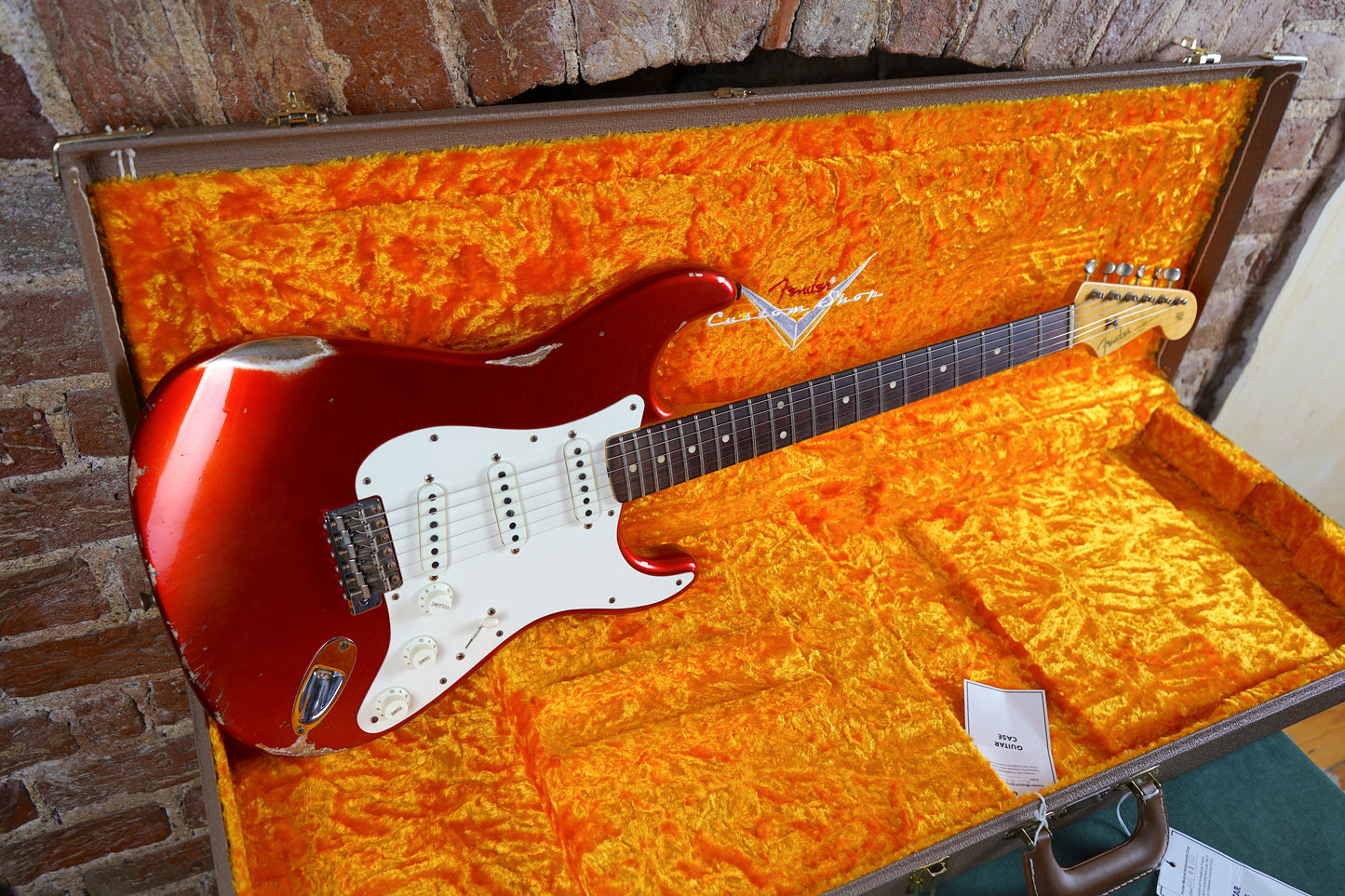 Fender W21 Ltd 59 Stratocaster Relic Elektro Gitar - Faded Candy Apple Red (2.El)