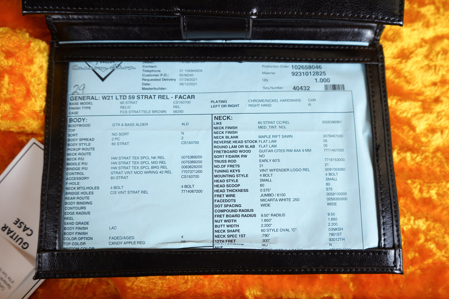 Fender W21 Ltd 59 Stratocaster Relic Elektro Gitar - Faded Candy Apple Red (2.El)