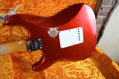 Fender W21 Ltd 59 Stratocaster Relic Elektro Gitar - Faded Candy Apple Red (2.El)