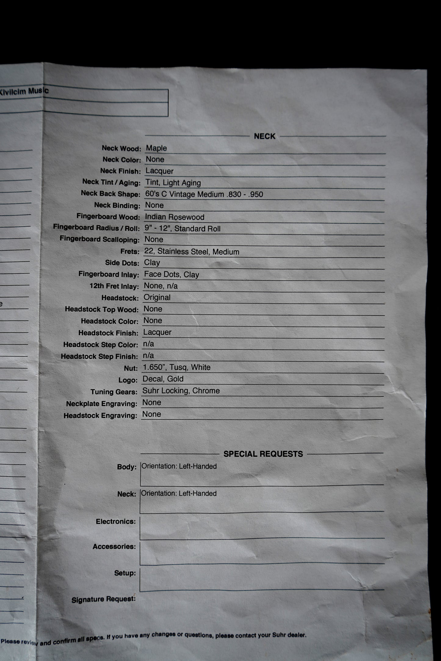 Suhr Classic S Antique Custom Left Handed - Fiesta Red (2.El)