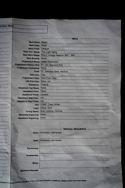 Suhr Classic S Antique Custom Left Handed - Fiesta Red (2.El)