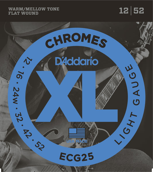 D'Addario ECG25 XL Chromes Elektro Gitar Teli - Light (12-52)