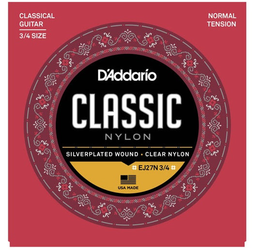 D'Addario EJ27N Classic Nylon Normal Tension 3/4 Klasik Gitar Teli