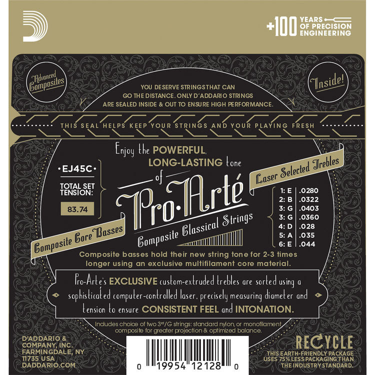 D'Addario EJ45C Pro-Arte Composite Normal Tension Klasik Gitar Teli