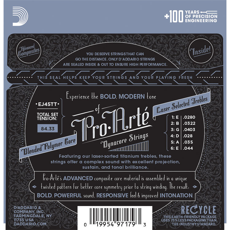 D'Addario EJ45TT Pro-Arte Dynacore Normal Tension Klasik Gitar Teli