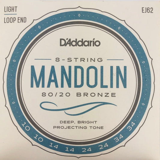 D'Addario EJ62 80/20 Bronze Mandolin Teli