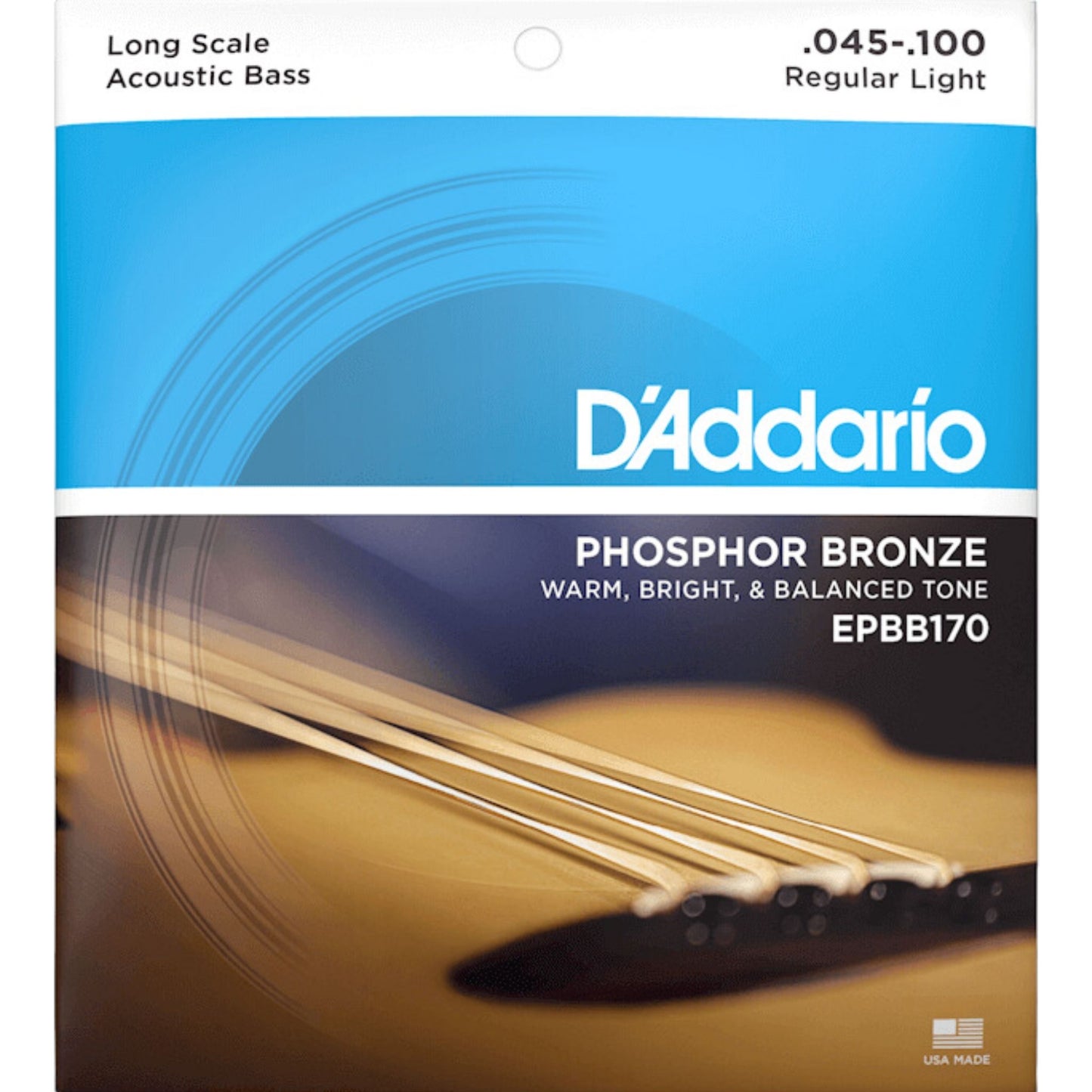 D'Addario Phosphor Bronze 4 Telli Akustik Bas Gitar Teli (45-100)