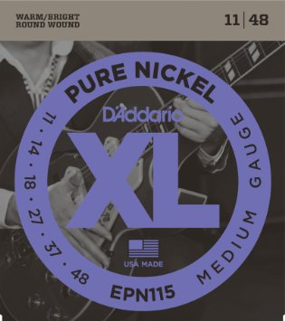 D'Addario EPN115 XL Pure Nickel Elektro Gitar Teli - Medium (11-48)