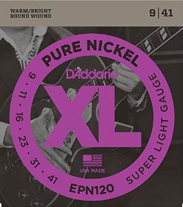 D'Addario EPN120 XL Pure Nickel Elektro Gitar Teli - Super Light (9-41)