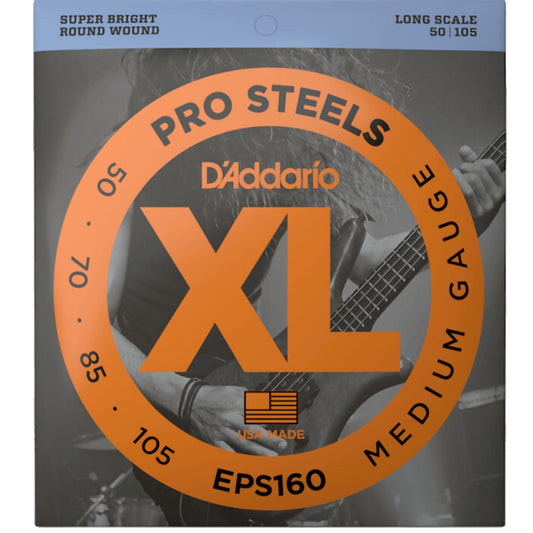 D'Addario EPS160 XL ProSteels 4 Telli Bas Gitar Teli - Medium (50-105)