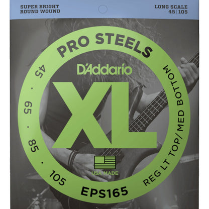 D'Addario EPS165 XL ProSteels 4 Telli Bas Gitar Teli - Regular Light/Medium (45-105)