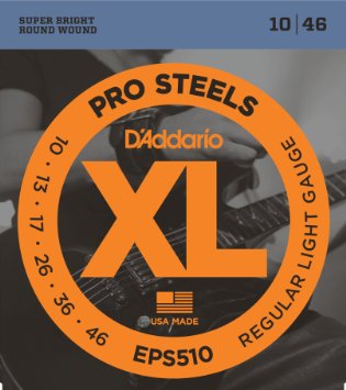 D'Addario EPS510 XL Pro Steels Elektro Gitar Teli - Regular Light (10-46)