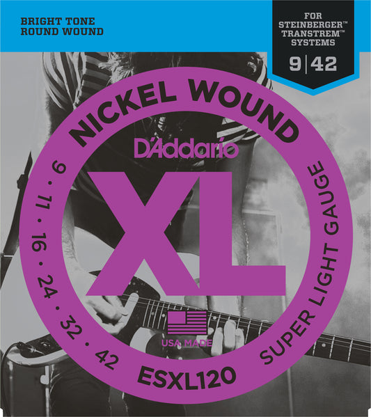 D'Addario ESXL120 XL Nickel Elektro Gitar Teli - Super Light (9-42)