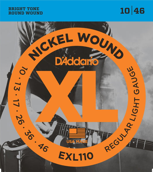 D'Addario EXL110 XL Nickel Elektro Gitar Teli - Regular Light (10-46)