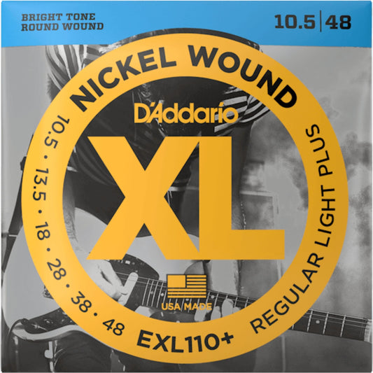 D'Addario EXL110+ XL Nickel Elektro Gitar Teli - Regular Light Plus (10.5-48)