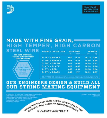 D'Addario EXL110 XL Nickel Elektro Gitar Teli - Regular Light (10-46)