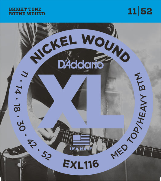 D'Addario EXL116 XL Nickel Elektro Gitar Teli - Medium/Heavy (11-52)