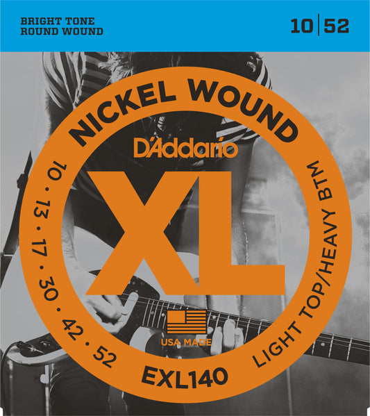 D'Addario EXL140 XL Nickel Elektro Gitar Teli - Light/Heavy (10-52)