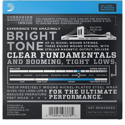 D'Addario EXL170TP XL Nickel 4 Telli Bas Gitar Teli - Regular Light (45-100) (2'li Paket)