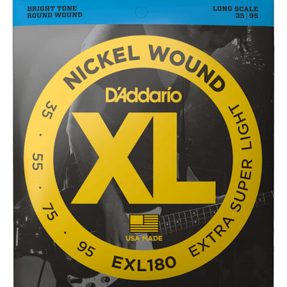 D'Addario EXL180 XL Nickel 4 Telli Bas Gitar Teli - Extra Super Light (35-95)