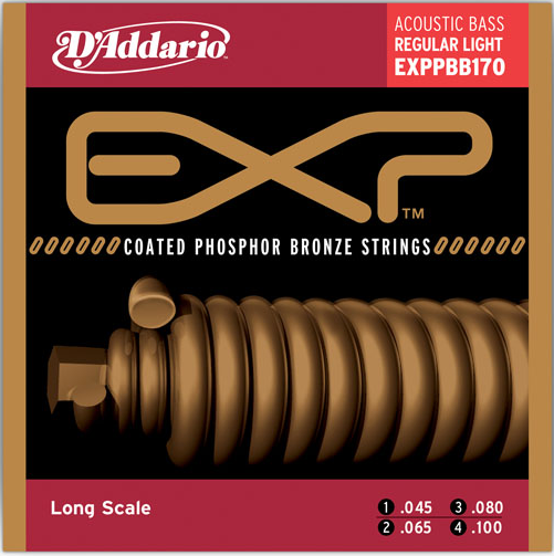 D'Addario Coated Phosphor Bronze 4 Telli Akustik Bas Gitar Teli (45-100)