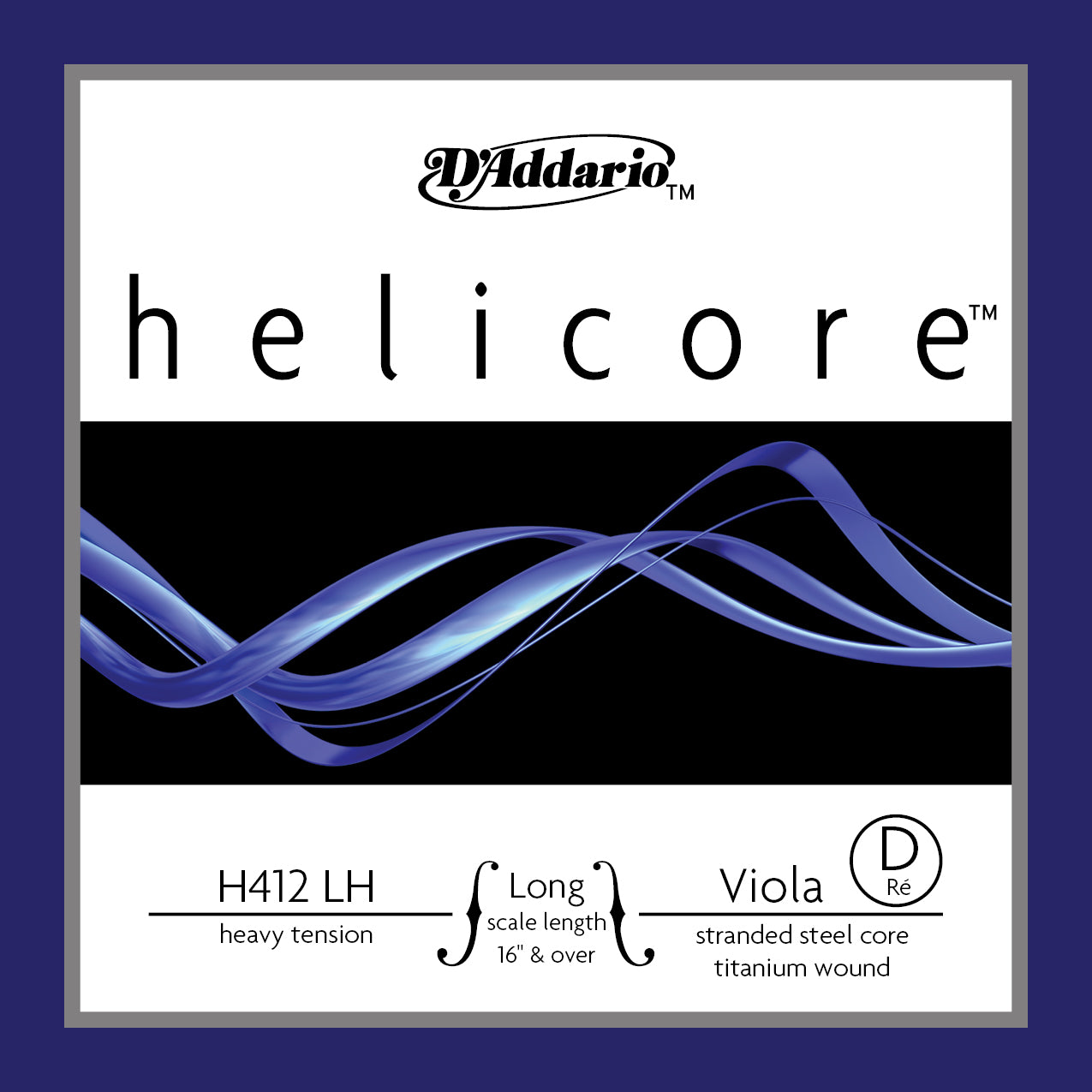 D'Addario H412LH Helicore Tek Viyola Teli - Heavy (Re)