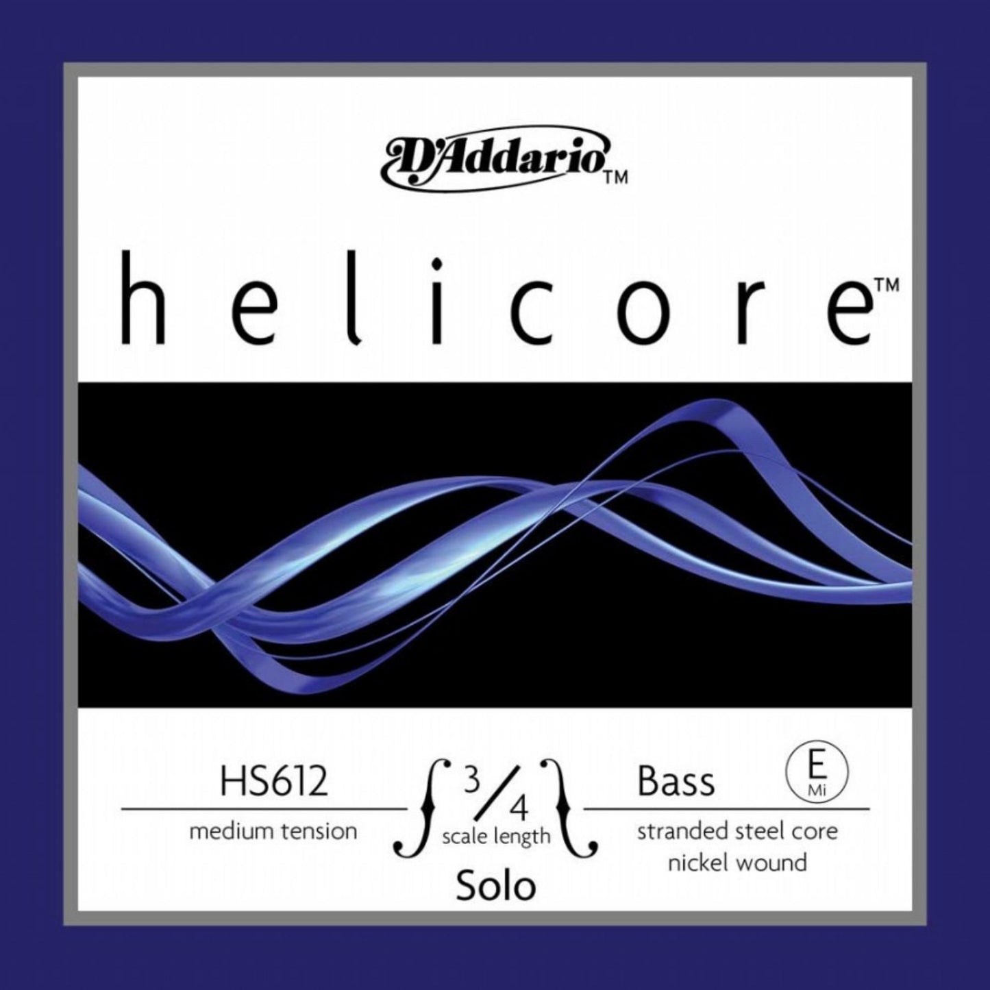 D'Addario HS612 Helicore 3/4 Tek Kontrbas Teli (Mi)