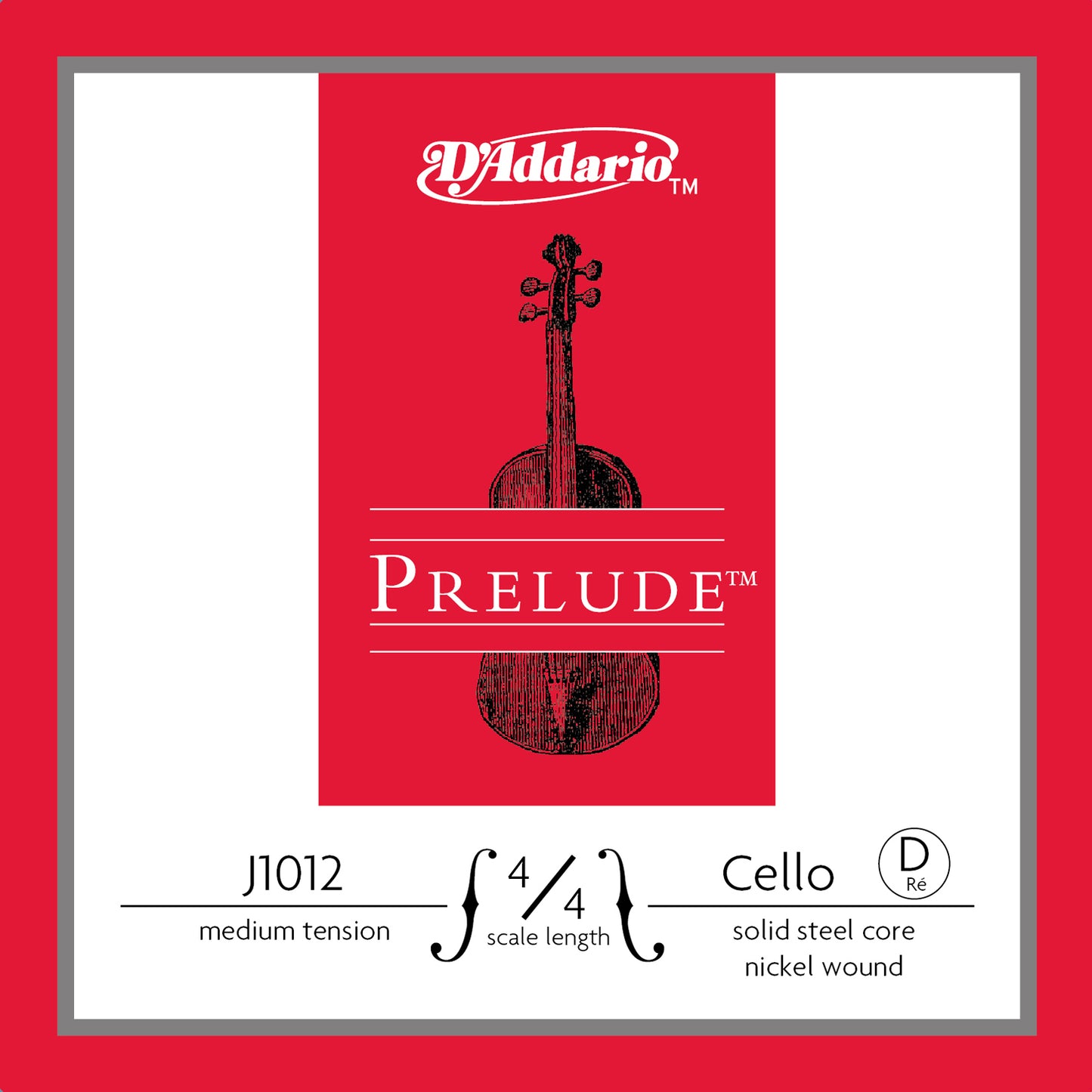 D'Addario J1012 4/4M Prelude 4/4 Tek Çello Teli (Re)