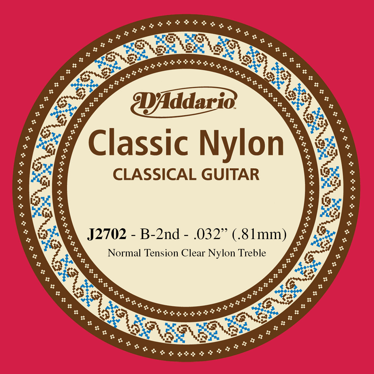 D'Addario J2702 Classic Nylon Normal Tension Klasik Gitar Tek Tel (Si)