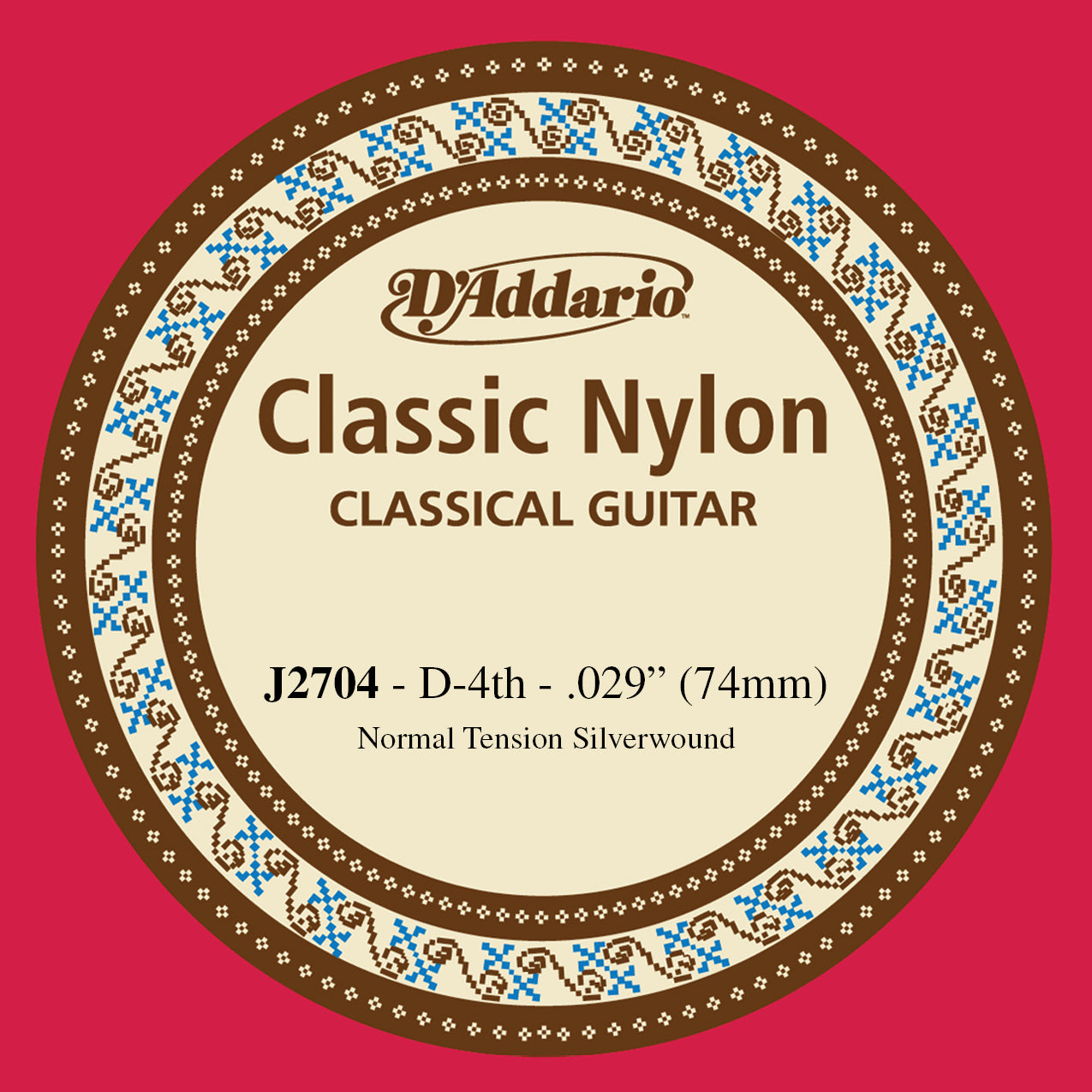 D'Addario J2704 Classic Nylon Normal Tension Klasik Gitar Tek Tel (Re)