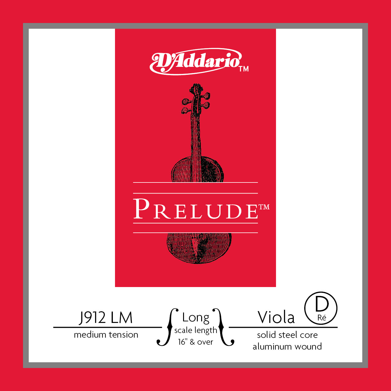 D'Addario J912LM Prelude Viyola Teli