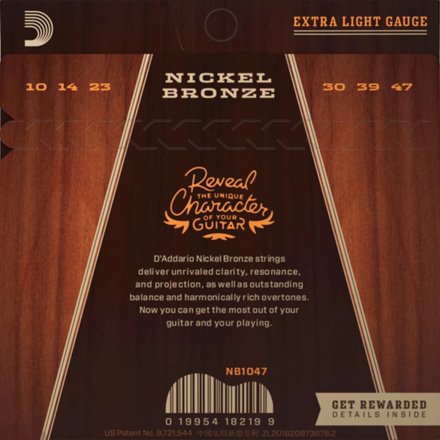 D'Addario NB1047 Nickel Bronze Akustik Gitar Teli - Extra Light (10-47)