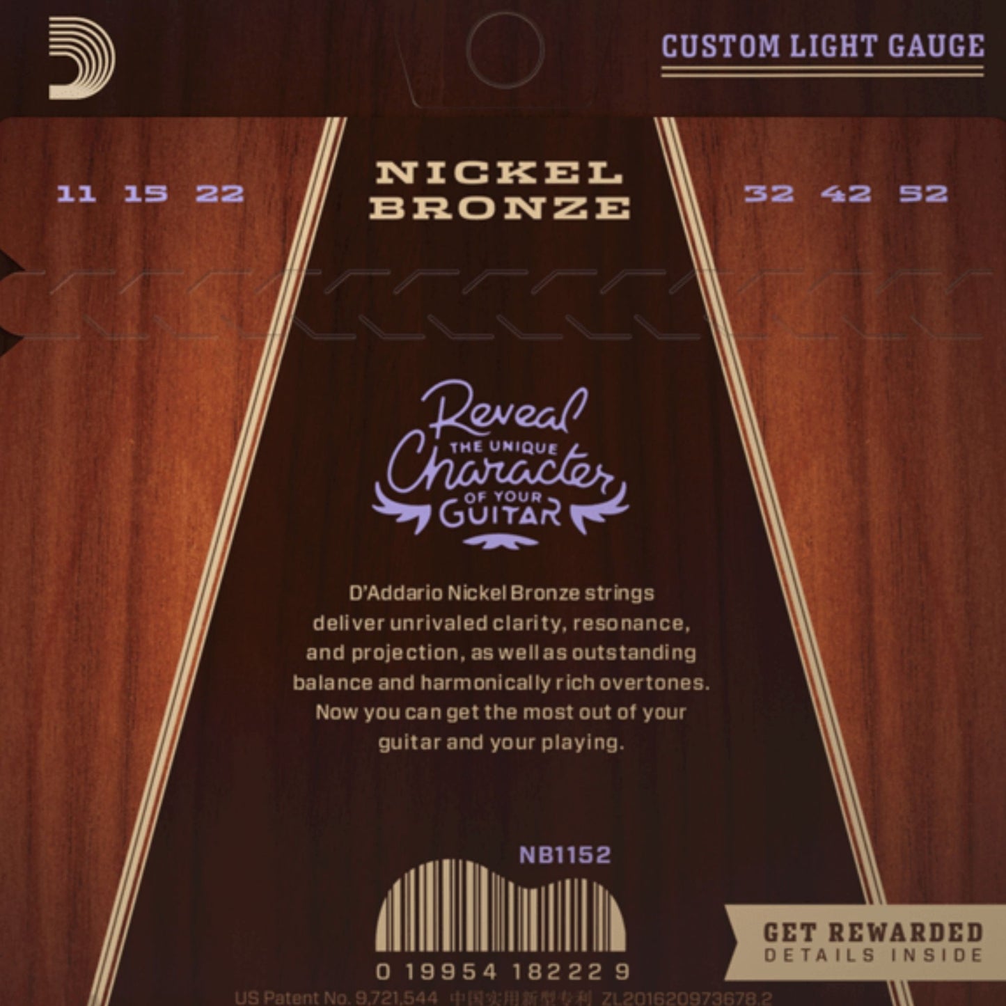 D'Addario NB1152 Nickel Bronze Akustik Gitar Teli - Custom Light (11-52)