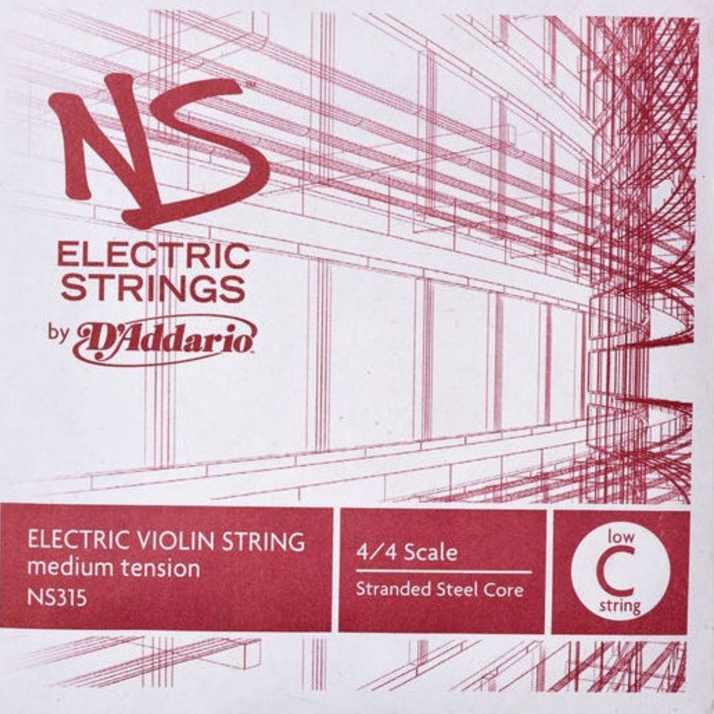 D'Addario NS315 NS 4/4 Tek Elektro Keman Teli (Do)