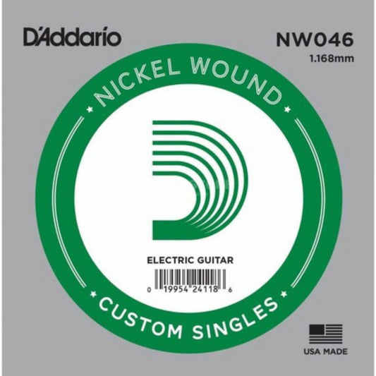 D'Addario NW046 Nickel Wound Elektro ve Akustik Gitar Tek Tel (46)