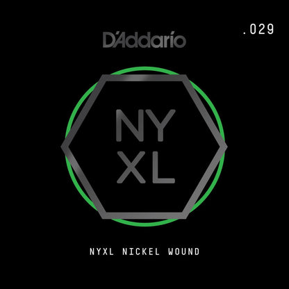 D'Addario NYNW029 NYXL Nickel Wound Elektro ve Akustik Gitar Tek Tel (29)