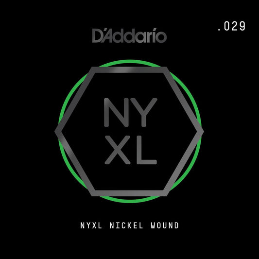 D'Addario NYNW029 NYXL Nickel Wound Elektro ve Akustik Gitar Tek Tel (29)