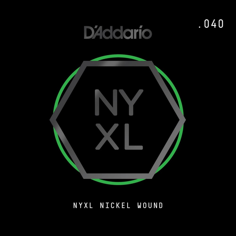 D'Addario NYNW040 NYXL Nickel Wound Elektro ve Akustik Gitar Tek Tel (40)