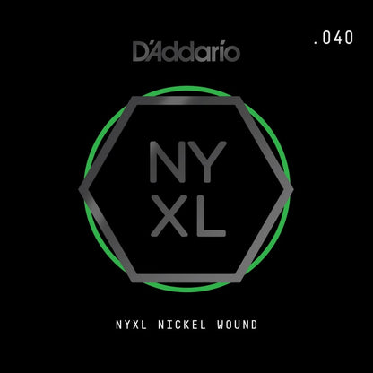 D'Addario NYNW040 NYXL Nickel Wound Elektro ve Akustik Gitar Tek Tel (40)