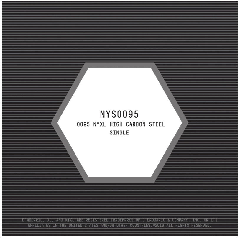 D'Addario NYS0095 High Carbon Steel Single Elektro ve Akustik Gitar Tek Tel (9.5)