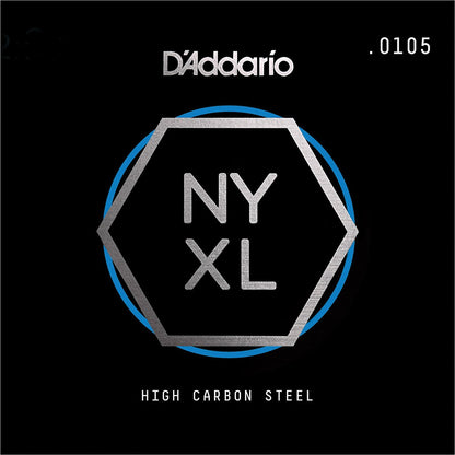 D'Addario NYS0105 High Carbon Steel Single Elektro ve Akustik Gitar Tek Tel (10.5)