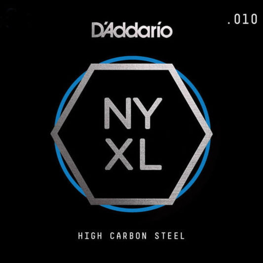 D'Addario NYS010 High Carbon Steel Single Elektro ve Akustik Gitar Tek Tel (10)