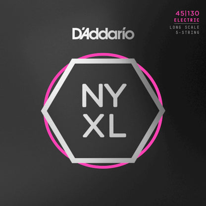 D'Addario NYXL45130 NYXL Nickel 5 Telli Bas Gi̇tar Teli - Regular Light (45-130)