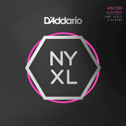 D'Addario NYXL45130 NYXL Nickel 5 Telli Bas Gi̇tar Teli - Regular Light (45-130)