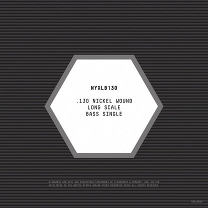 D'Addario NYXLB130 NYXL Nickel Bas Gitar Tek Tel (130)