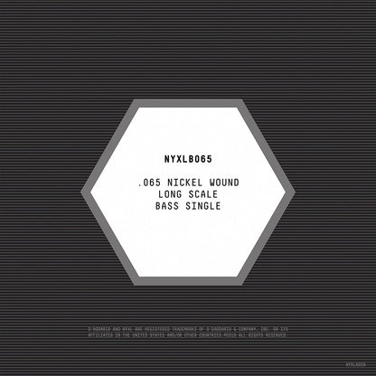 D'Addario NYXLB065 NYXL Nickel Bas Gitar Tek Tel (65)