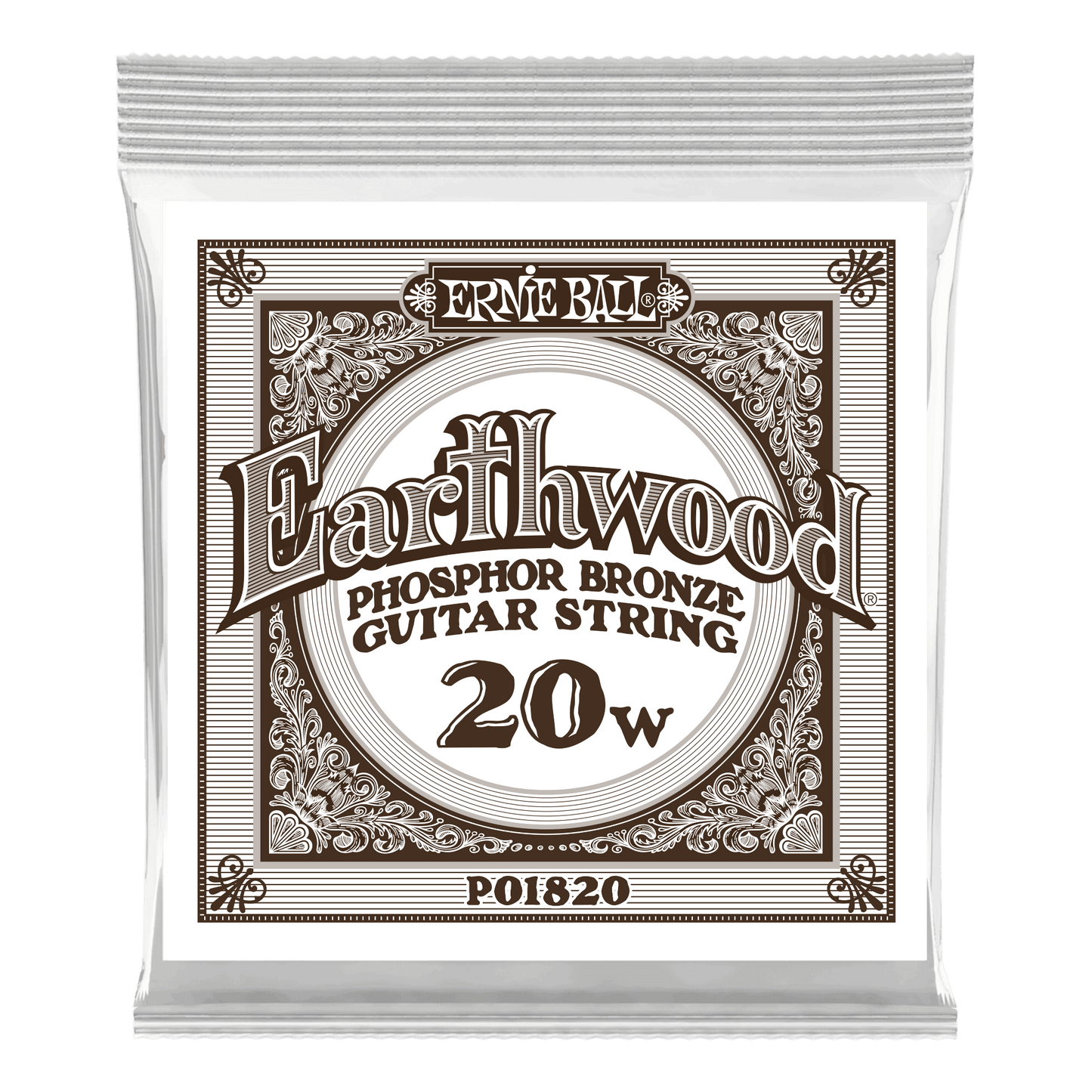 Ernie Ball 1820 Earthwood Phosphor Bronze Tek Akustik Gitar Teli (0.20)