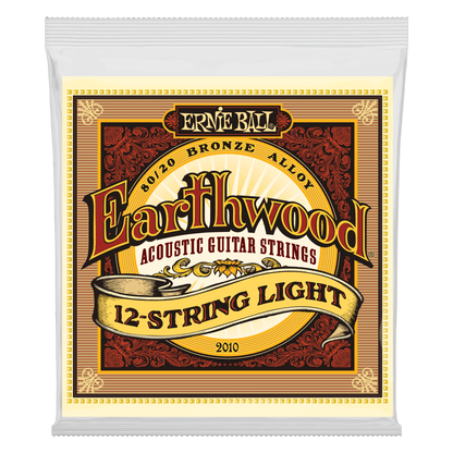 Ernie Ball 2010 Earthwood 80/20 Bronze 12-String Light Akustik Gitar Teli (9-46)